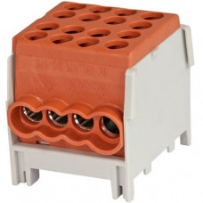 Pollmann Hauptleitungsklemme 1-polig anreihbar 2x25/6x16 mm² braun