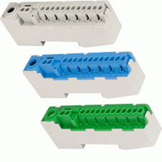 Pollmann Schieneblock fingersichere 14-polig Steckklemmen