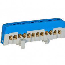 Pollmann Nulleiterklemmblock 12-polig NLK 12-F2 blau