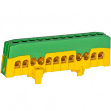 Pollmann Schutzleiterklemmblock 12-polig SLK 12-F2 gelb/grün