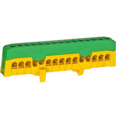 Pollmann Schutzleiterklemmblock 15-polig SLK 15-F2 gelb/grün