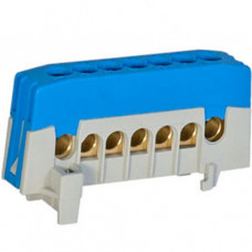 Pollmann Nulleiterklemmblock  7-polig NLK 7-F2 blau