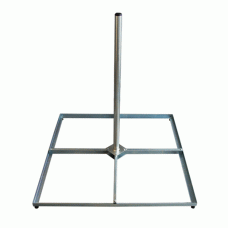 SAT Balkonständer 4x 50x50 cm Stahl verzinkt 1 m Mast 42 mm Flachdachständer Ständer Halterung für Satellitenschüssel