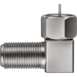 Triax F-Adapter gewinkelt Buchse/Stecker Triax F-Adapter gewinkelt Buchse/Stecker