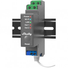 Shelly Pro 2 WLAN relay 2 channels med dry contact (110-230VAC)