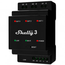 Shelly Pro 3 WLAN relay 3 channels/faser med dry contact