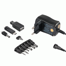 Stabilisiertes Schaltnetzteil DC Einzelstecker + USB Typ A Buchse + USB Typ C Stecker  600 mA