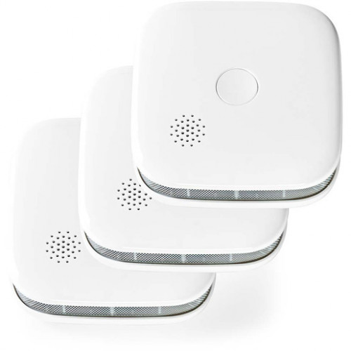 Nedis SmartLife Rauchmelder Batteriebetrieben 85 dB 3 Stück weiß WIFIDS21WT3