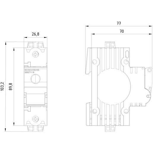 Siemens MINIZED-Lasttrennschalter für NEOZED-Sicherungseinsätze D02 1polig 5SG7113