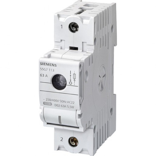 Siemens NEOZED Lasttrennschalter D02 63 A 1-polig