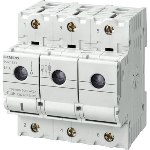 Siemens NEOZED Lasttrennschalter D02 63 A 3-polig