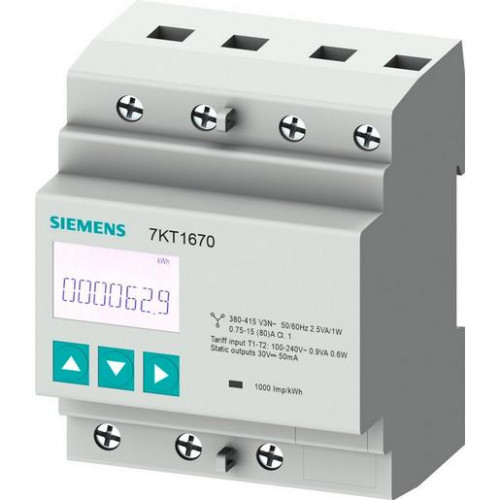 Siemens E-Zähler L-L 400 V / L-N 230 V / 80 A Modbus RTU/ASCII + MID 7KT1666-0EE01-0EE0