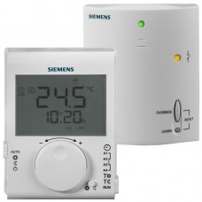 Siemens Raumthermostat Funkset mit Tagesschaltuhr 24h - Sender und Empfänger RDJ100RF/SET