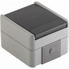 TEM Taster 1-polig IP44 10A 250V grau TI