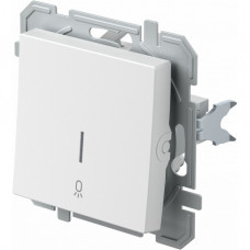 TEM Taster mit Wippe 1-polig 10A 250V weiß glänzend IN 01 ndikator Licht ohne Glimmlampe