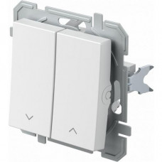 TEM Jalousietaster mit Wippe  10A 250V weiß glänzend NT 09