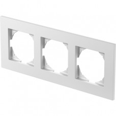 TEM 3-fach Rahmen LOGIQ FLAT weiß glänzend