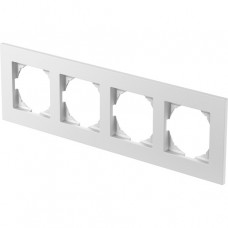 TEM 4-fach Rahmen LOGIQ FLAT weiß glänzend