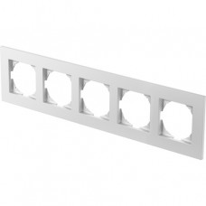 TEM 5-fach Rahmen LOGIQ FLAT weiß glänzend