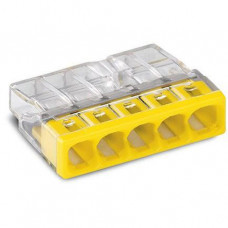 Wago 5-Leiter-Klemme COMPACT 0,5 - 2,5 mm² transparent/gelb 2273-205