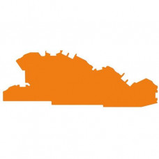 Wago Abschluss- und Zwischenplatte 1 mm orange