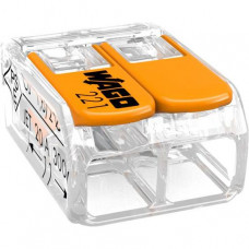 Wago 2-Leiter-Klemme COMPACT 0,14 - 4 mm² transparent/orange 221-412