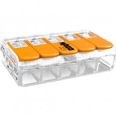 Wago 5-Leiter-Klemme COMPACT 0,14 - 4 mm² transparent/orange 221-415