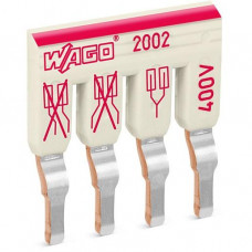 Wago Schachtelbrücker 25A isoliert 4-fach Serien 2002 und 2003 lichtgrau