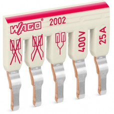 Wago Schachtelbrücker 25A isoliert 5-fach Serien 2002 und 2003 lichtgrau