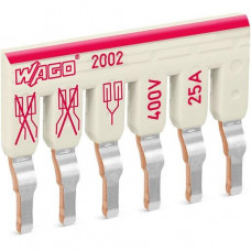 Wago Schachtelbrücker 25A isoliert 6-fach Serien 2002 und 2003 lichtgrau