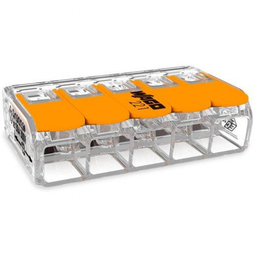 Wago COMPACT 5-Leiterklemme 5fach x 0,5-6mm² 221-615