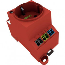 Wago Schaltschrank-Steckdose mit LED-Statusanzeige rot 709-581