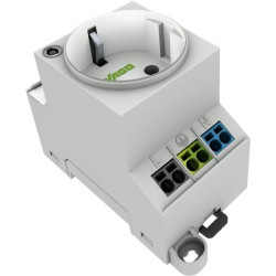 Wago Schaltschrank-Steckdose mit LED-Statusanzeige grau 709-581