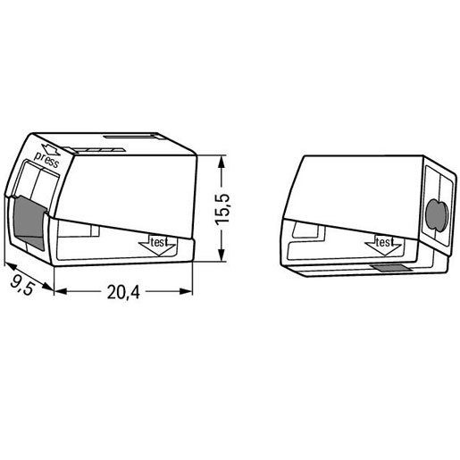 Wago Leuchtenklemme 1-2,5 mm² weiß 224-112