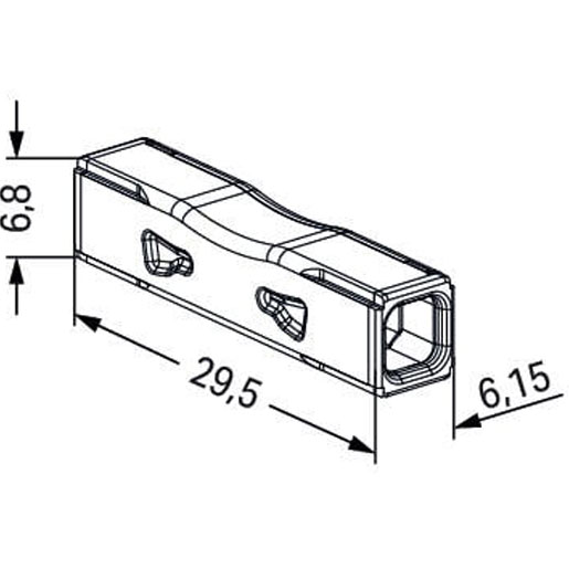 Wago Durchgangsverbinder zum Stecken für ein- und mehrdrähtige Leiter max. 4 mm² 2773-2401