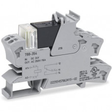 Wago Relaismodul DC 24V 1 Wechsler 16A grau 788-354