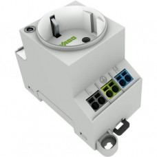 Wago Schaltschrank-Steckdose mit LED-Statusanzeige lichtgrau 709-581